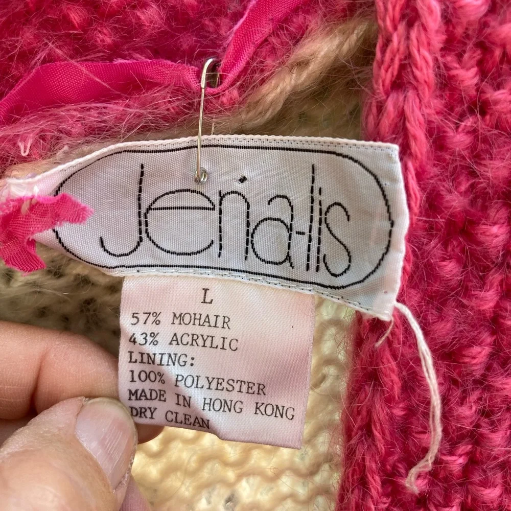 Contemporary Style Bold Mohair Full Length Sweater - Picture 4 of 4